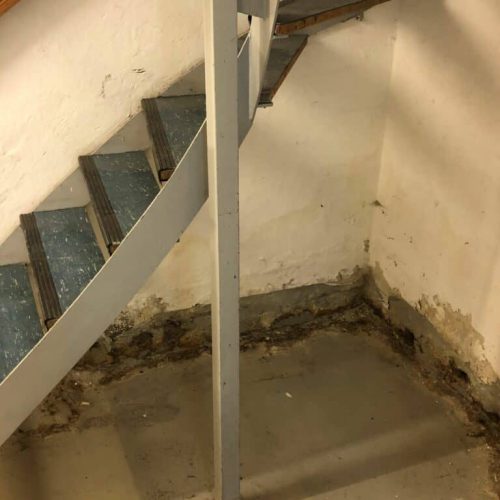 Vorherbild eines geschädigten Kellers in Hamburg